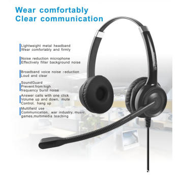 CS12 QD over-ear headset with microphone call center customer service earphone